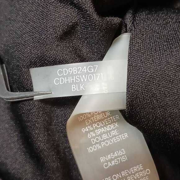 NEW Calvin Klein Off-The-Shoulder High-Low Dress Black Beading Detail Size 4 - Picture 16 of 16